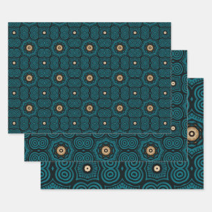 Afrikanisches, ethnisch Inspiriertes Muster Nr. 5 Geschenkpapier Set
