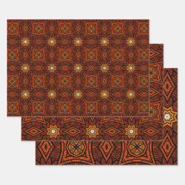 Afrikanisches, ethnisch Inspiriertes Muster Nr. 8 Geschenkpapier Set