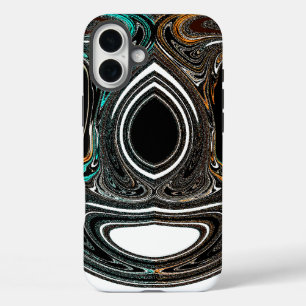 Afrikanisches ethnisches Doodle Zebramuster abst iPhone 16 Plus Hülle