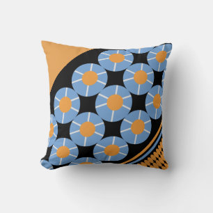Afrikanisches ethnisches oranges Muster-Mix-Kissen Kissen
