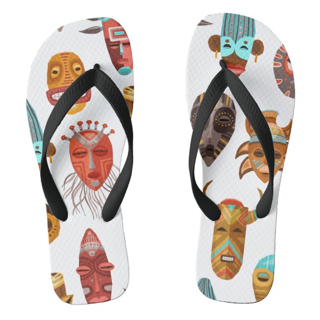 Afrikanisches ethnisches Stammesgefühl - Nahtloses Flip Flops (Fußbett)