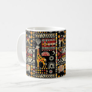 Afrikanisches ethnisches traditionelles Ornament,  Kaffeetasse