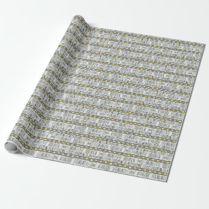 Afrikanisches ethnisches, wasserfarbenes Muster. Geschenkpapier
