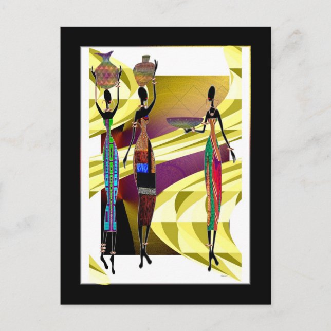 Afrikanisches Fest Postkarte (Vorderseite)