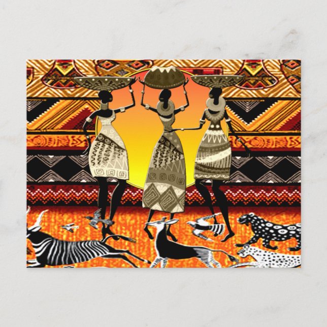 Afrikanisches Fest Postkarte (Vorderseite)