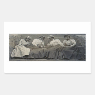 Afrikanisches Foto der Frauen Rechteckiger Aufkleber