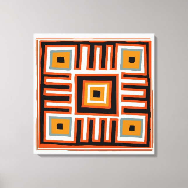 Afrikanisches geometrisches Muster Leinwanddruck (Vorderseite)