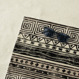 Afrikanisches geometrisches Muster Strandtuch