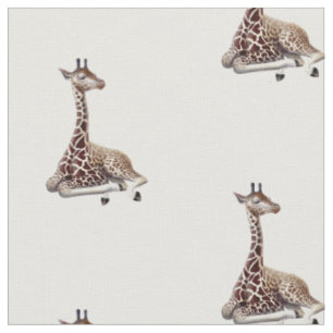 Afrikanisches Giraffen-Tier-Baumwollgewebe Stoff