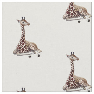 Afrikanisches Giraffen-Tier-Baumwollgewebe Stoff