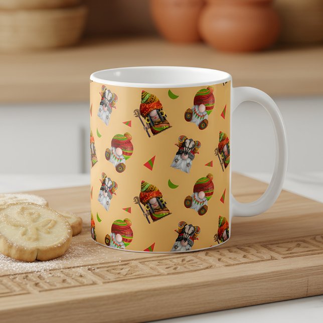 Afrikanisches Gnomes-Muster Kaffeetasse (funny african gnomes mug)