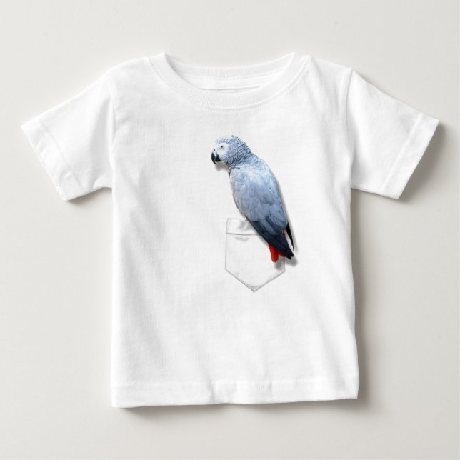 Afrikanisches Grau in Ihrer Tasche Baby T-shirt (Vorderseite)