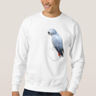 Afrikanisches Grau in Ihrer Tasche Sweatshirt