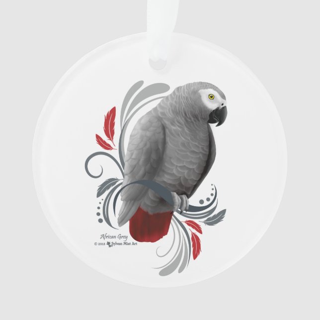 Afrikanisches Grau Ornament (Vorderseite)
