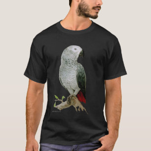 Afrikanisches Grau-Papagei (dunkler Entwurf) T-Shirt