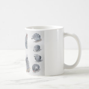 Afrikanisches Grau-Papagei. Exklusives entworfen Kaffeetasse