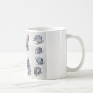 Afrikanisches Grau-Papagei. Exklusives entworfen Kaffeetasse