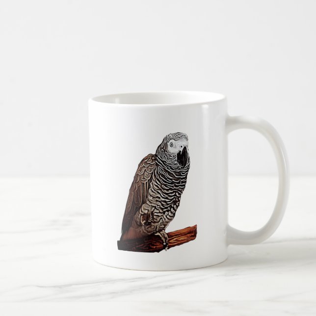 Afrikanisches Grau-Papagei Kaffeetasse (Rechts)