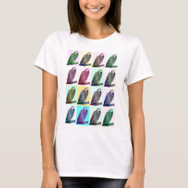Afrikanisches Grau-Papageien-Pop-Kunst T-Shirt