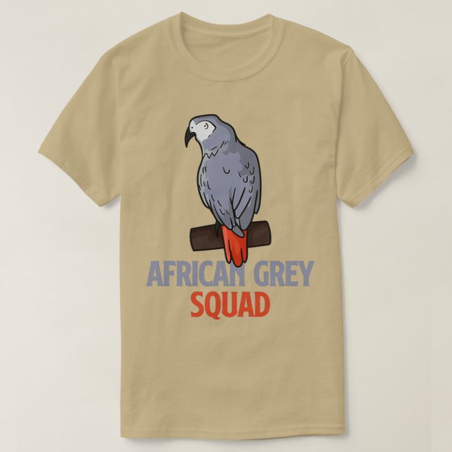 Afrikanisches Grau Squad Funny Sprichwort Team Par T-Shirt (Design vorne)