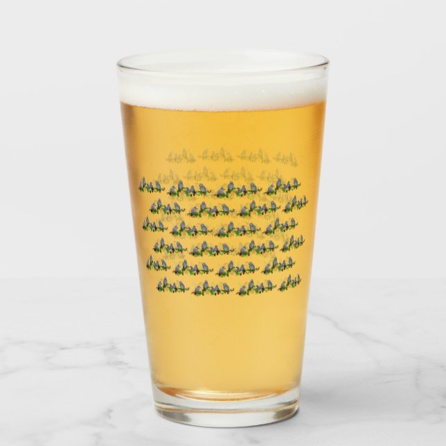 Afrikanisches Graues Papagei-Party Glas (Rückseite (gefüllt))