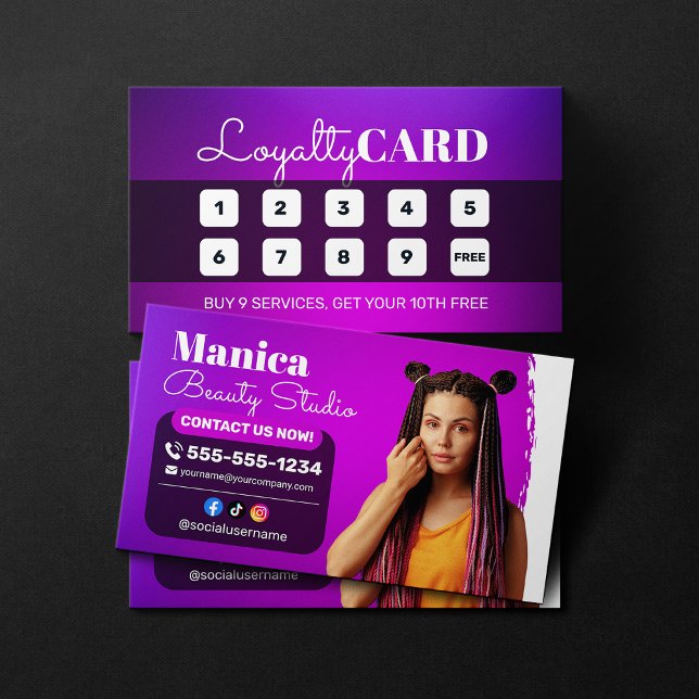 Afrikanisches Haar Braids Beauty Salon Nail Makeup Treuekarte (Von Creator hochgeladen)