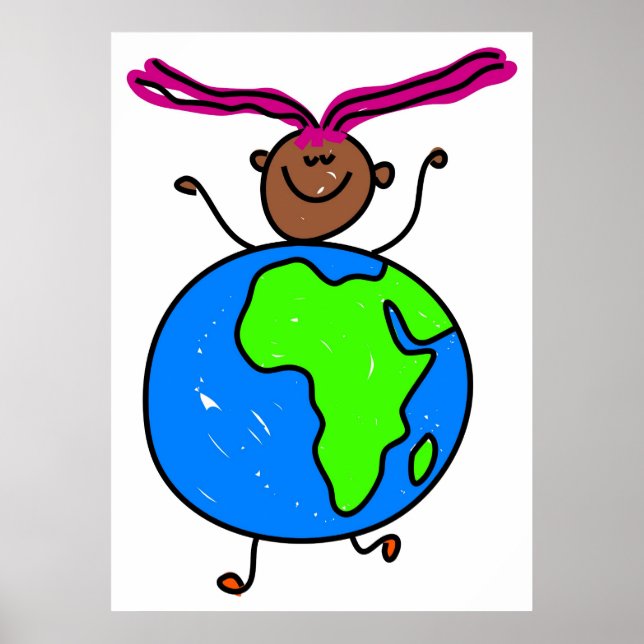 Afrikanisches Kind Poster (Vorne)