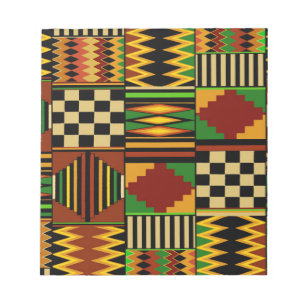 Afrikanisches königliches Kente-Stoffdesign Notizblock