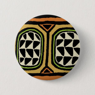 Afrikanisches Kuba-Textildesign Button