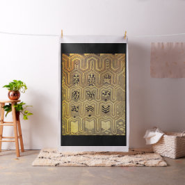 Afrikanisches Kuba-Tuch Inspiriert Stoffdesign Stoff