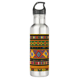 Afrikanisches Kunstmuster Edelstahlflasche