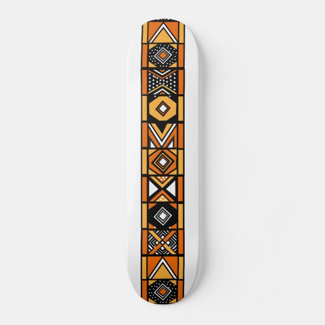 Afrikanisches Kunstmuster Skateboard (Vorderseite)