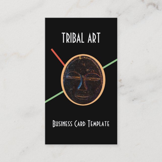afrikanisches Kunsttribal Visitenkarte (Vorderseite)