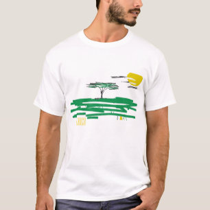 Afrikanisches Landschaft Afrika Gemälde T-Shirt Ob