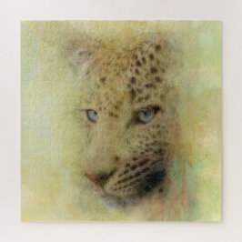  Afrikanisches Leopard Wildlife Watercolor Portrai