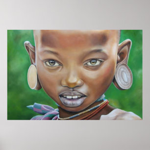Afrikanisches Mädchen-Plakat Poster