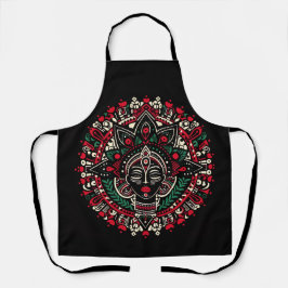 Afrikanisches Mandala-Kunst Schwarzes Frauenportra Schürze