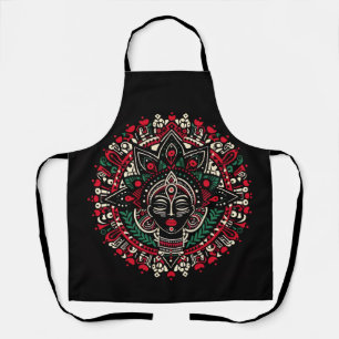 Afrikanisches Mandala-Kunst Schwarzes Frauenportra Schürze