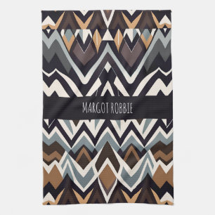 Afrikanisches Marocco-Triangle, geometrisch-braune Geschirrtuch