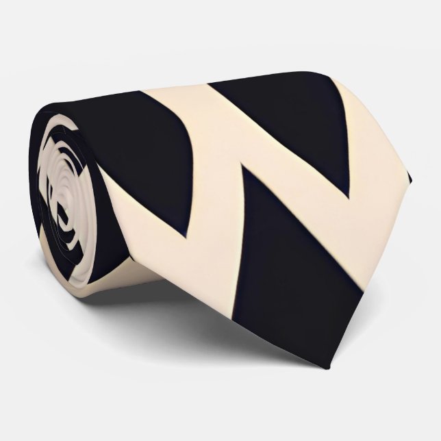 Afrikanisches Marocco Waves Geometric Gold-Muster Krawatte (Gerollt)