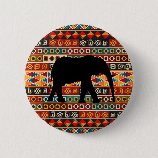 Afrikanisches Motiv-bunter dekorativer Button (Vorderseite)