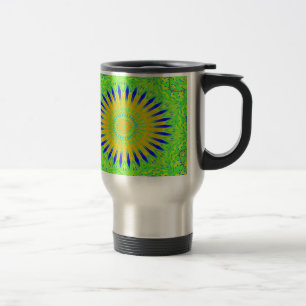 Afrikanisches Motiv-Design in der Printwerbung für Reisebecher