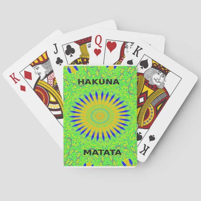 Afrikanisches Motiv-Design in der Printwerbung für Spielkarten (Rückseite)