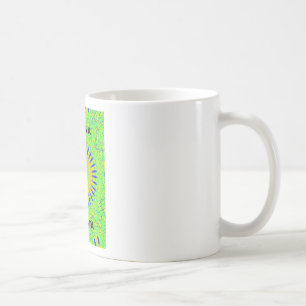 Afrikanisches Motivdesign in Grün und Gold Kunstpr Kaffeetasse