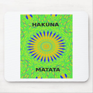 Afrikanisches Motivdesign in grünem und goldenem K Mousepad
