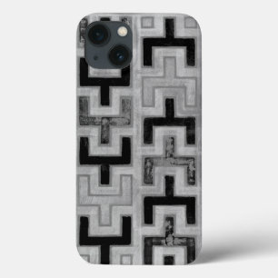 Afrikanisches Mudcloth Textil mit geometrischen Mu iPhone 13 Hülle