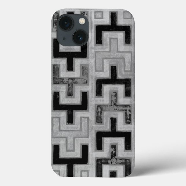 Afrikanisches Mudcloth Textil mit geometrischen Mu Case-Mate iPhone Hülle (Rückseite)