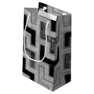 Afrikanisches Mudcloth Textil mit geometrischen Mu Kleine Geschenktüte