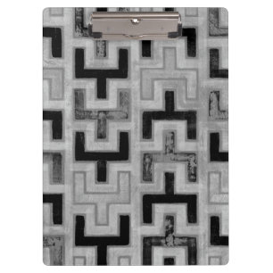 Afrikanisches Mudcloth Textil mit geometrischen Mu Klemmbrett