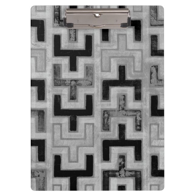 Afrikanisches Mudcloth Textil mit geometrischen Mu Klemmbrett (Vorderseite)